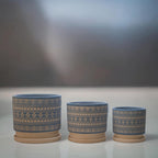 Maceta Tribal Azul